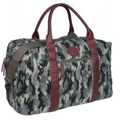 CAMOUFLAGE COTTON CANVAS TRAVEL BAG C-1017
