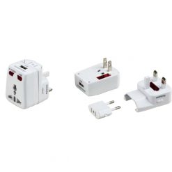 UNIVERSAL TRAVEL ADAPTER WITH USB CHARGER T-034