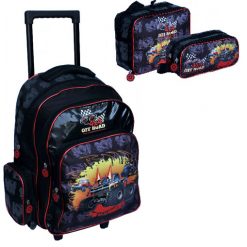 BOYS KIDDIES TROLLEY BACK PACK 3 PCE SET S-182B